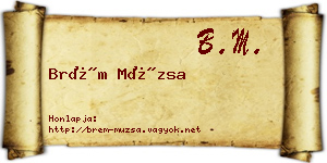Brém Múzsa névjegykártya